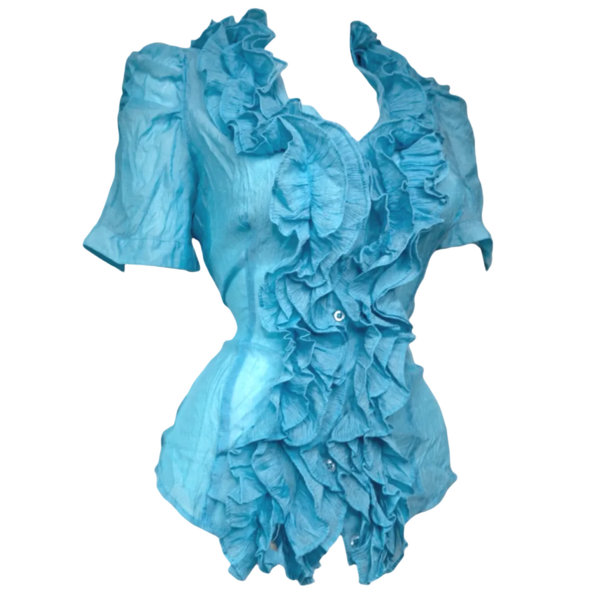 + Silk blue shirt +