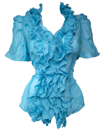 + Silk blue shirt +
