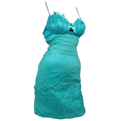 + Silk teal dress +