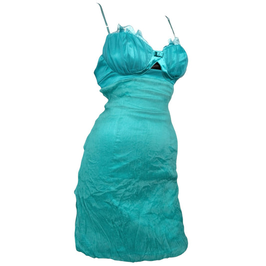+ Silk teal dress +