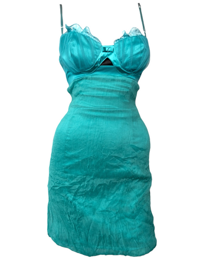 + Silk teal dress +
