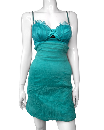 + Silk teal dress +