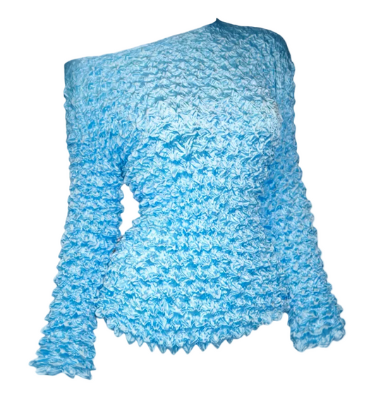 + Blue textured top +