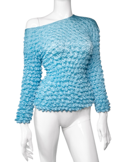 + Blue textured top +