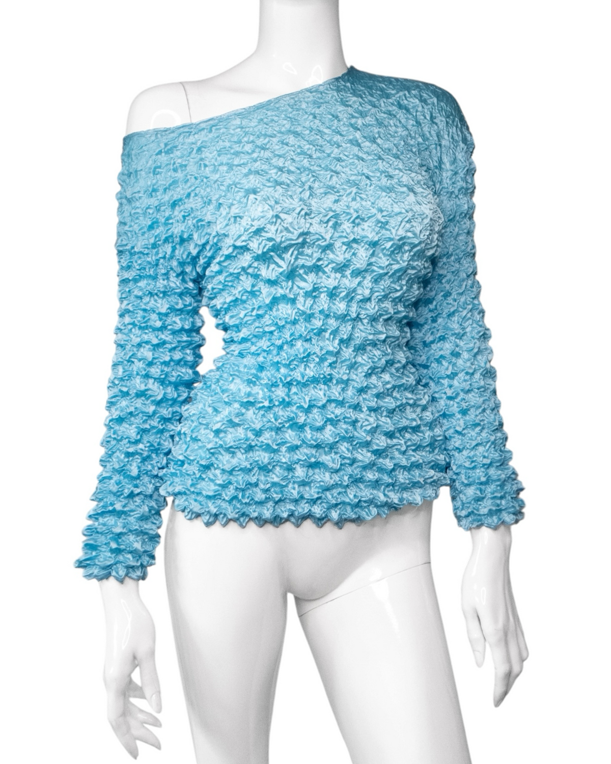 + Blue textured top +