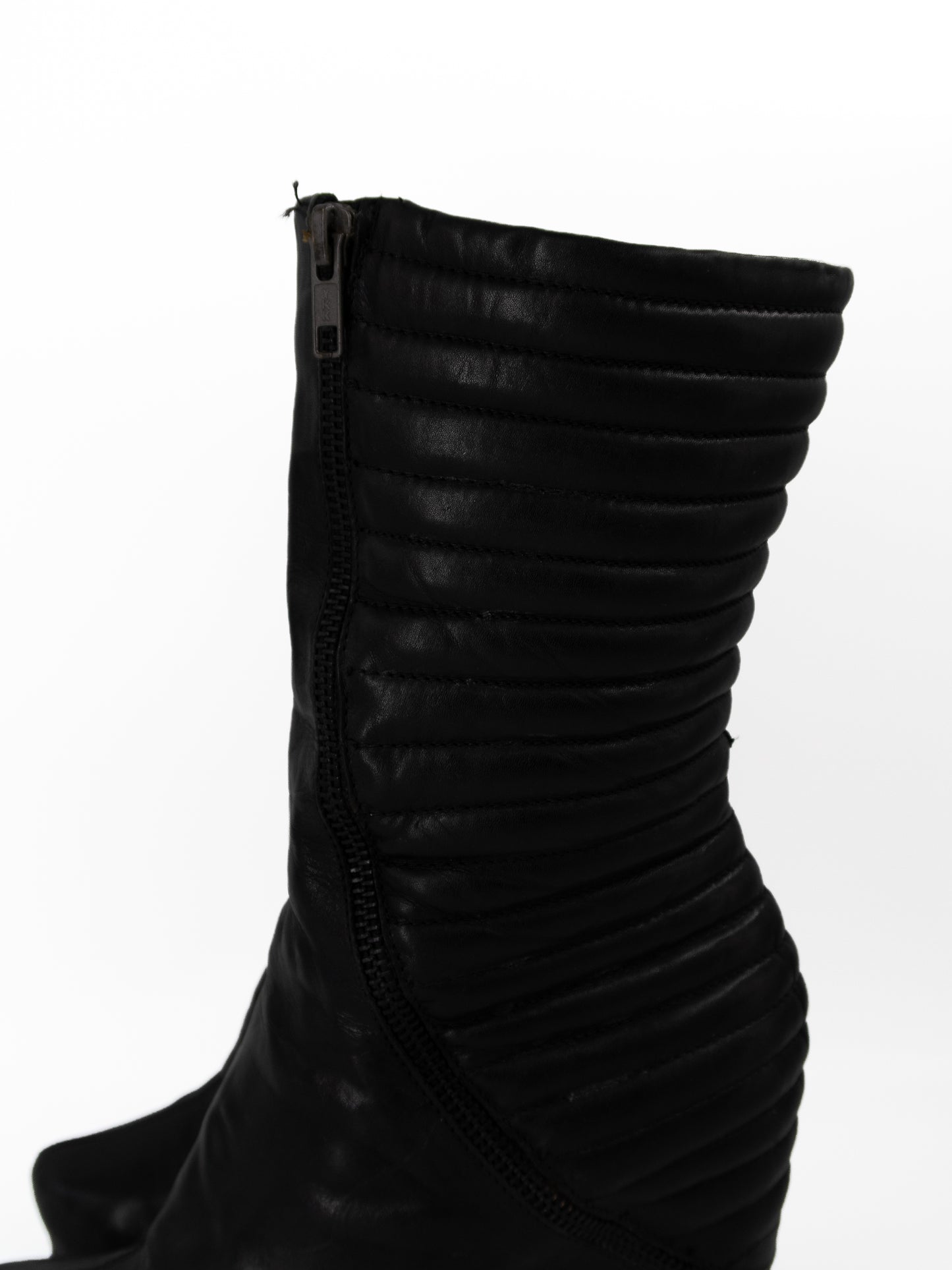 + Vintage leather wedge boots +
