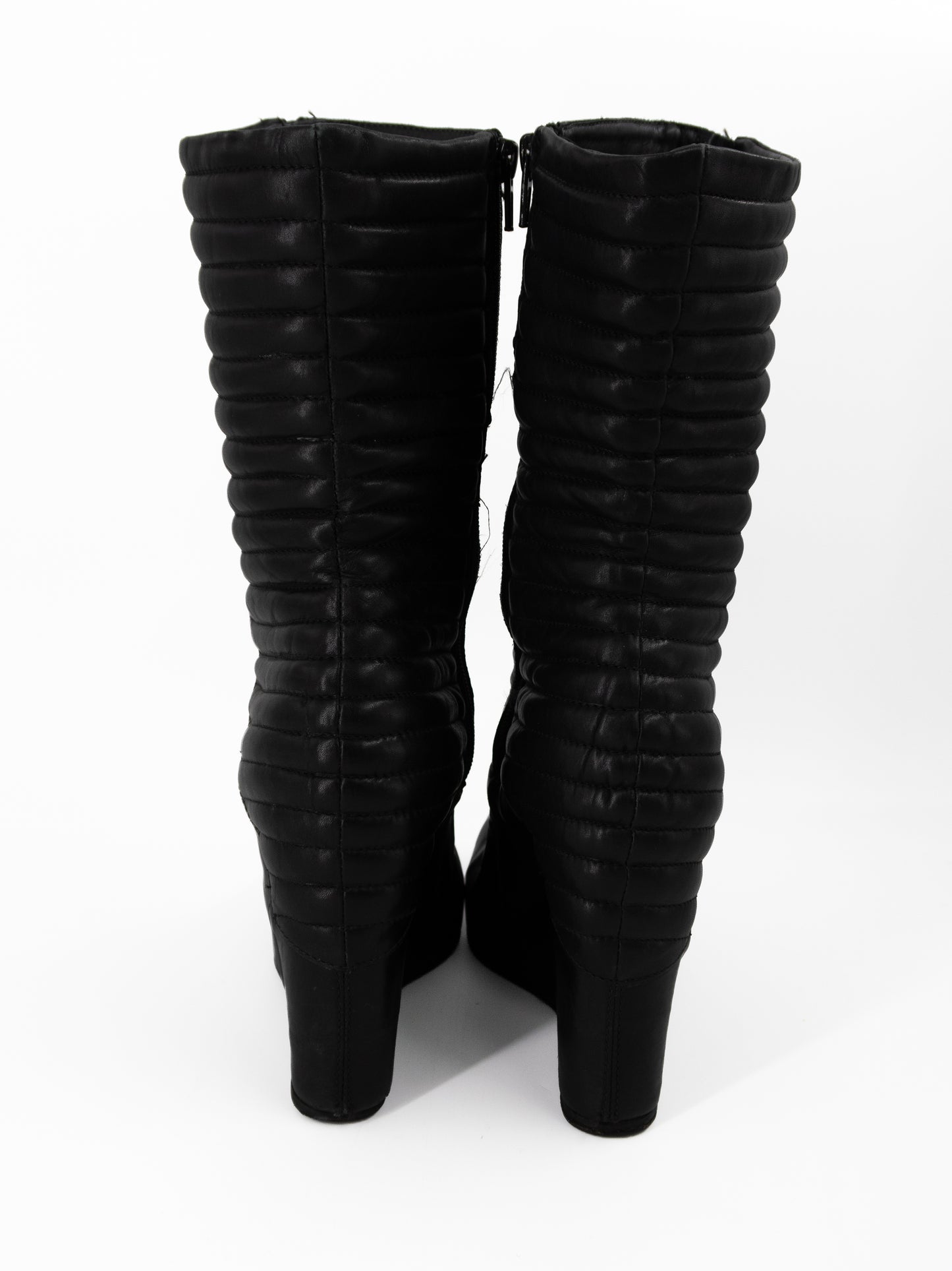 + Vintage leather wedge boots +