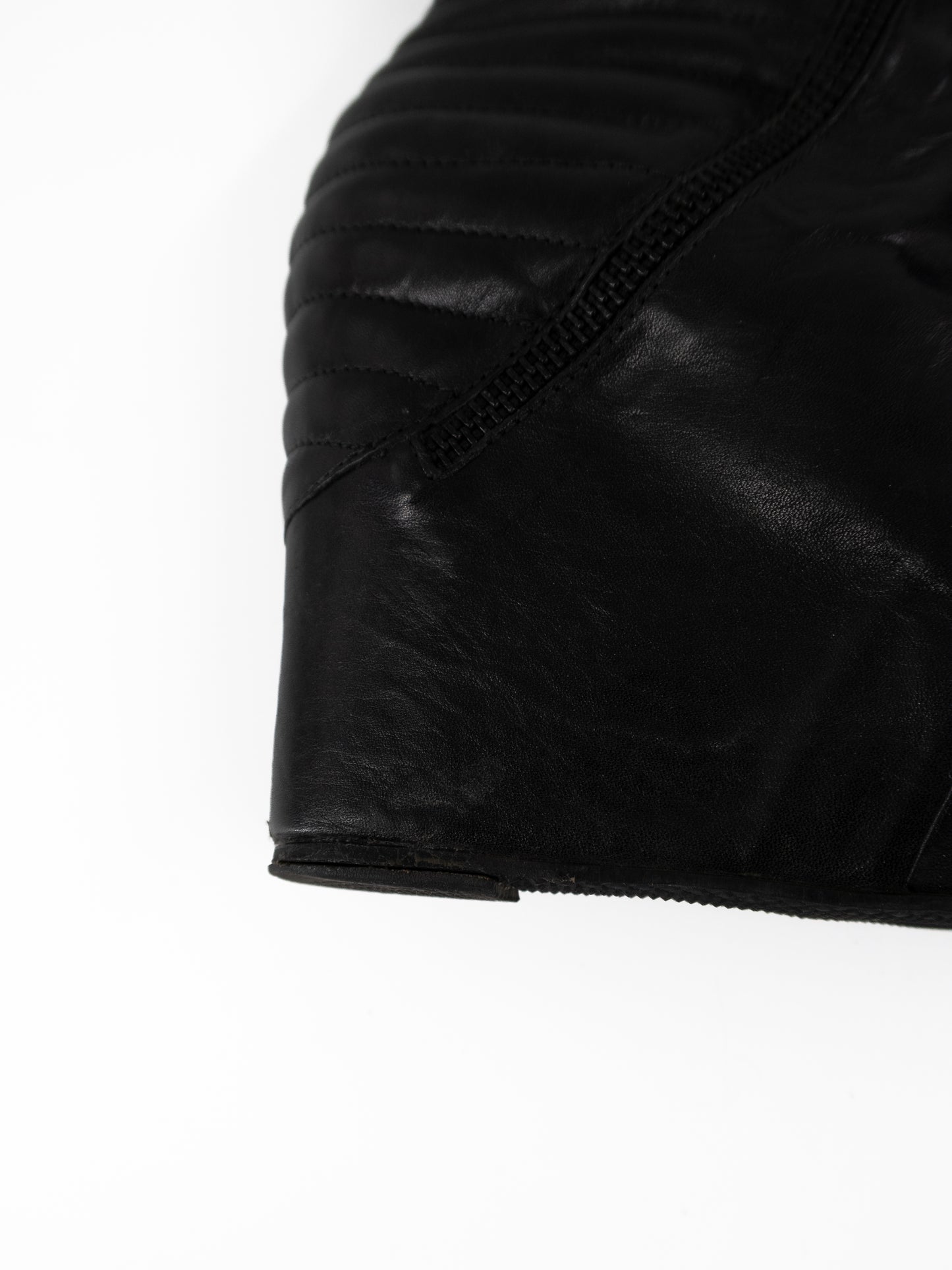 + Vintage leather wedge boots +