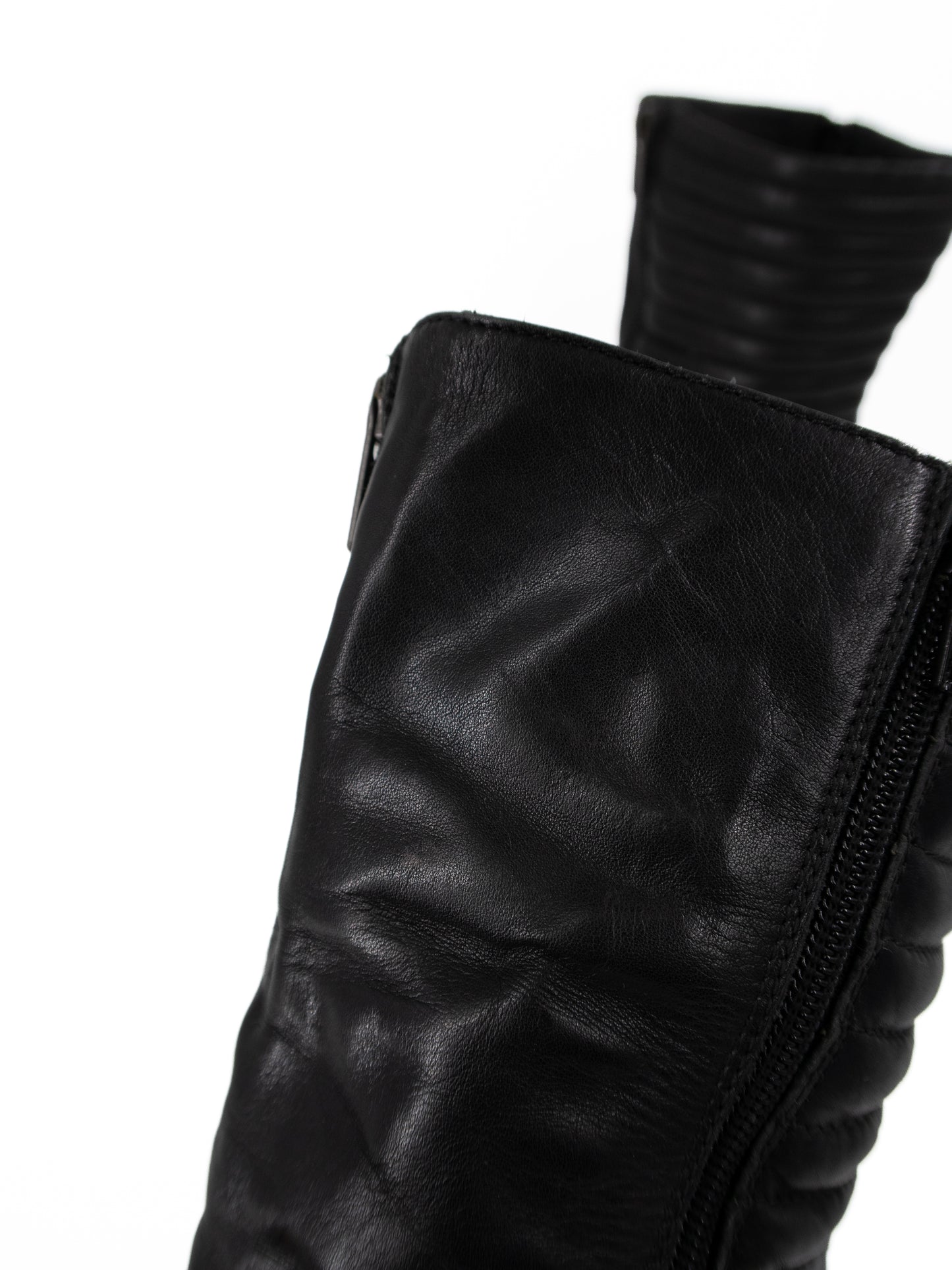 + Vintage leather wedge boots +
