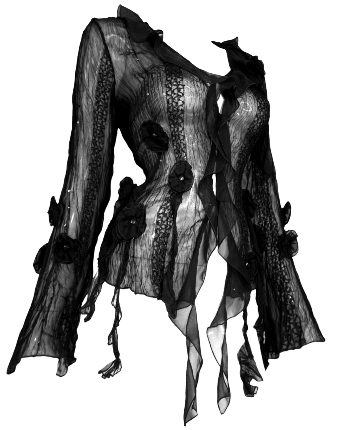 + Mesh flower shirt +