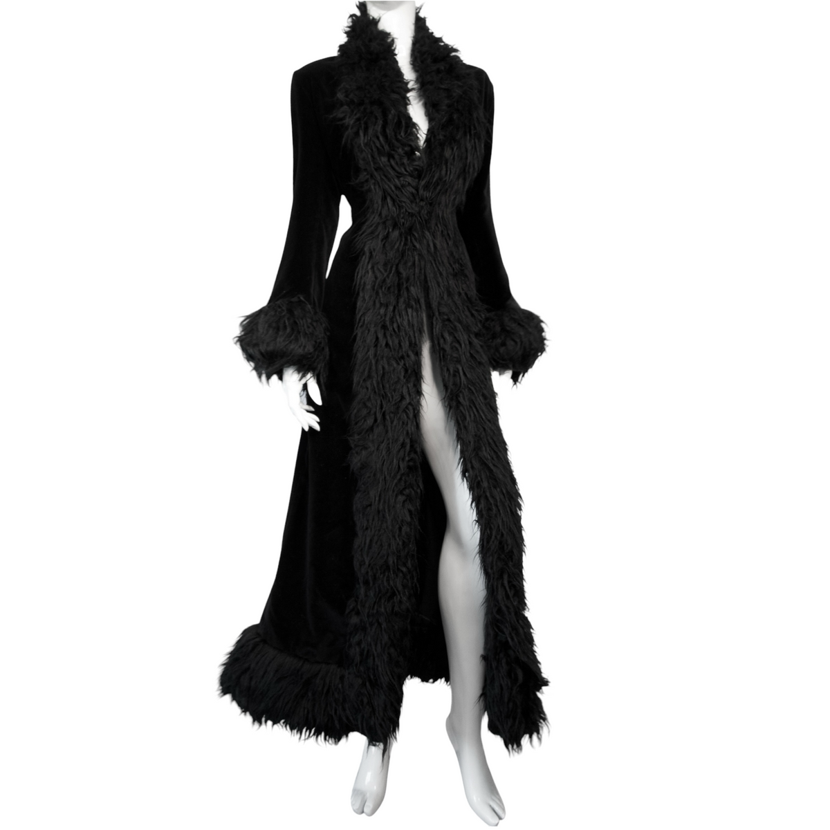 + Long velvet gothic coat +
