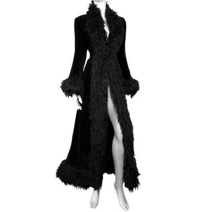 + Long velvet gothic coat +