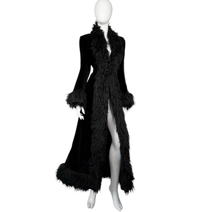 + Long velvet gothic coat +