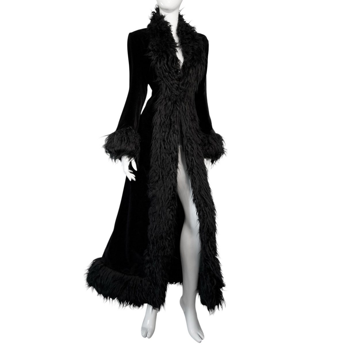 + Long velvet gothic coat +
