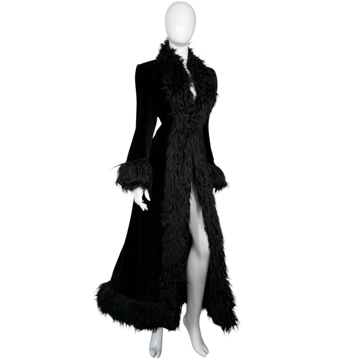 + Long velvet gothic coat +