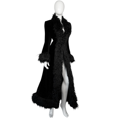 + Long velvet gothic coat +