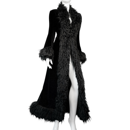 + Long velvet gothic coat +