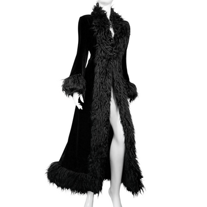 + Long velvet gothic coat +