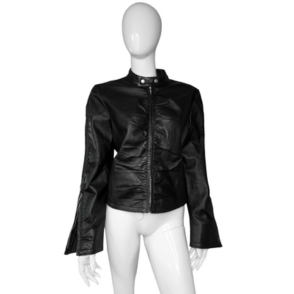 + Genuine Leather drapery jacket size L +