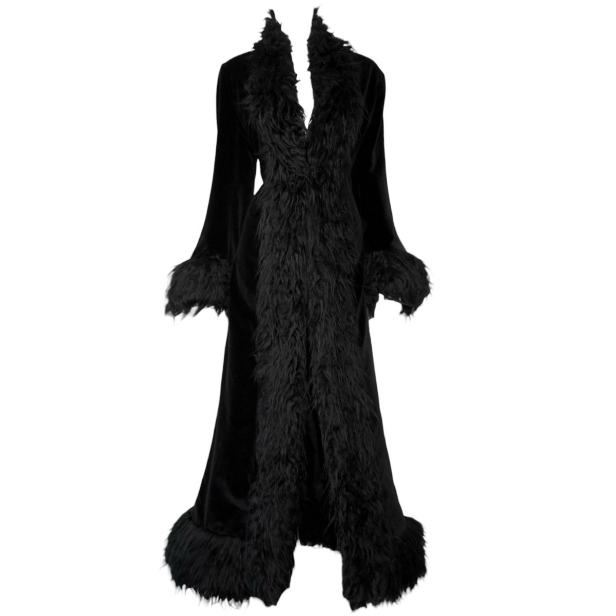 + Long velvet gothic coat +
