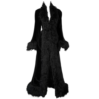 + Long velvet gothic coat +