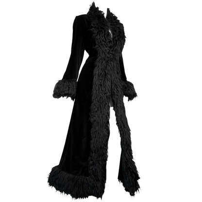 + Long velvet gothic coat +