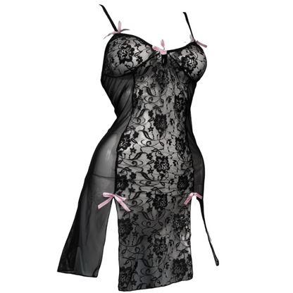 + Mini lace lingerie dress +