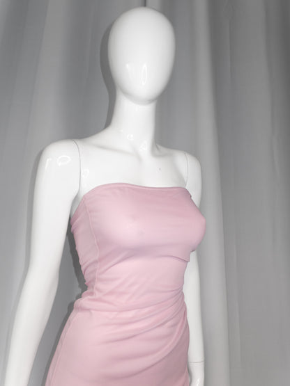 + Mesh pink tube dress +