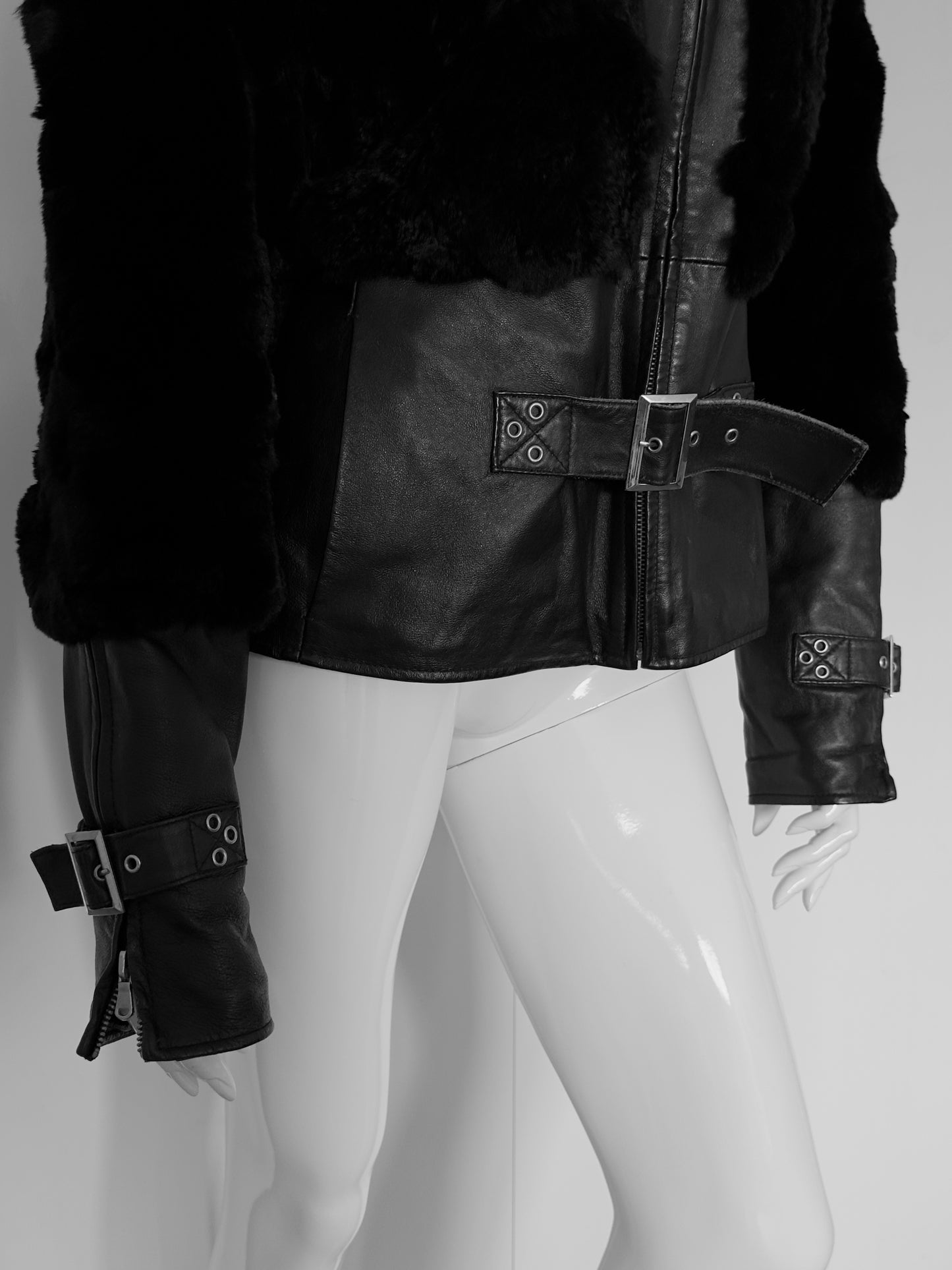+ Leather Fur jacket +