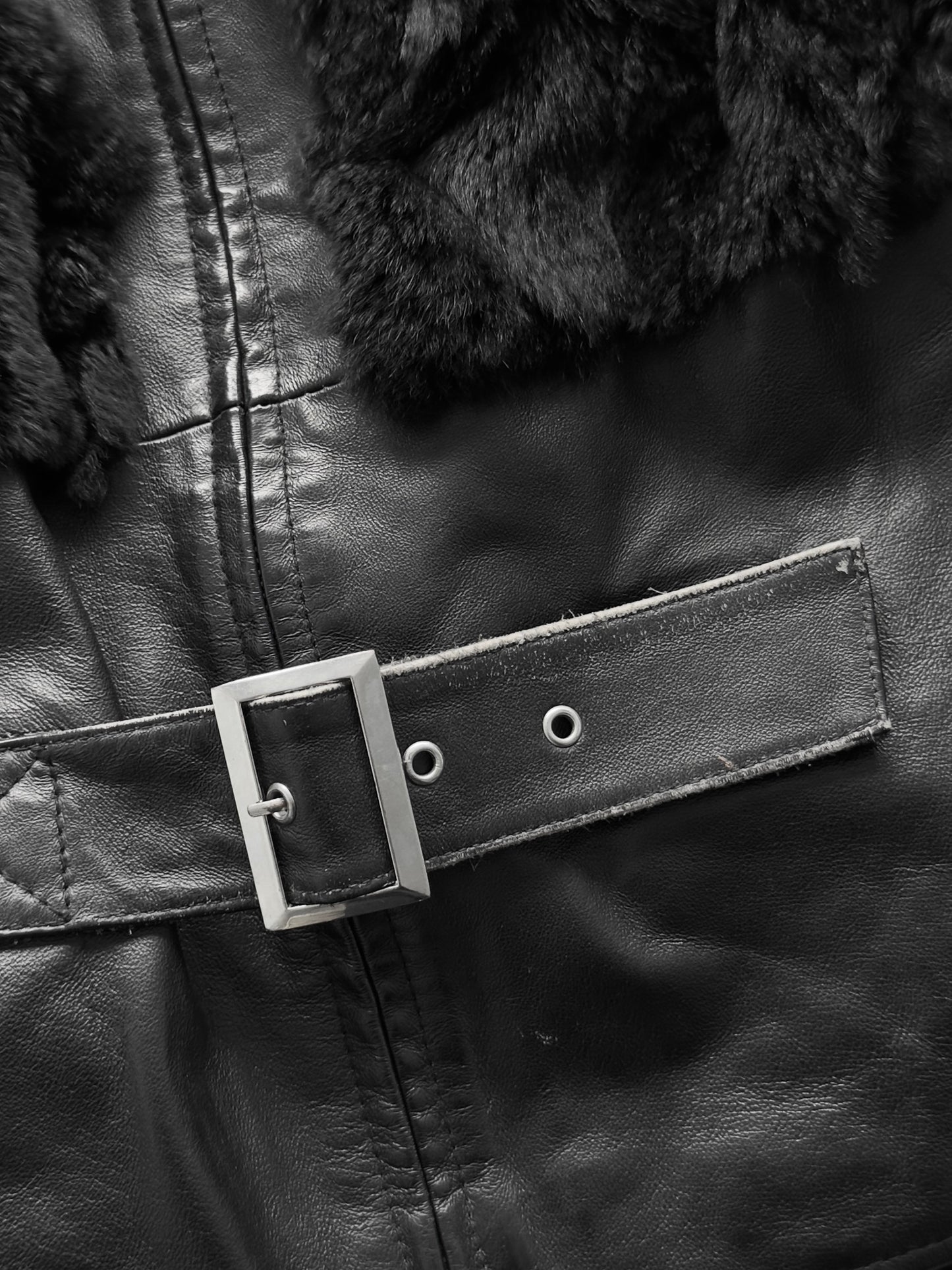 + Leather Fur jacket +