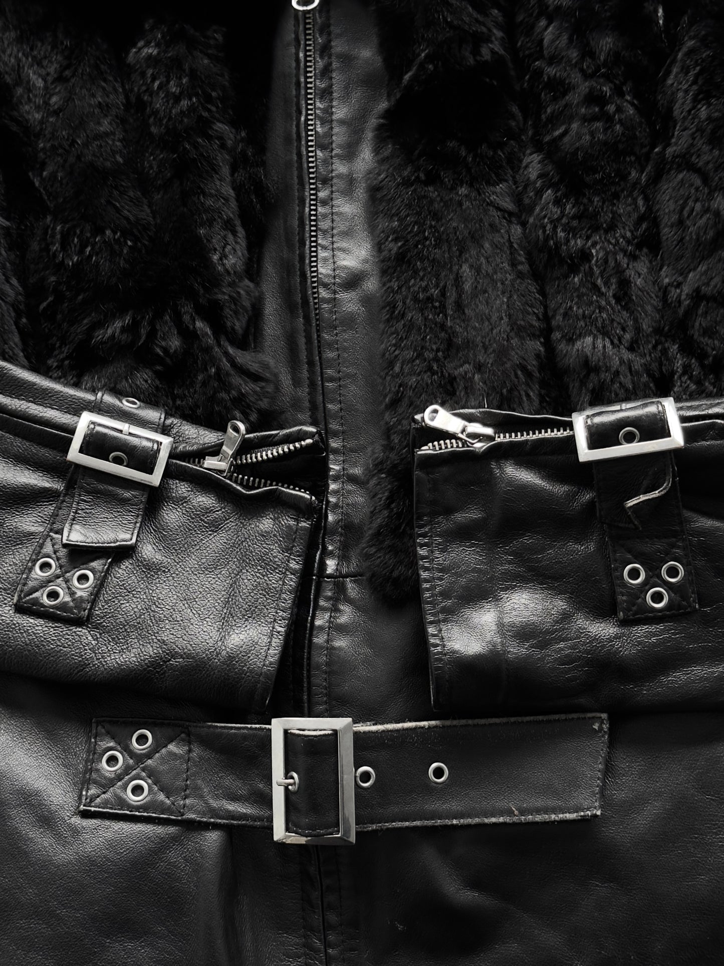 + Leather Fur jacket +