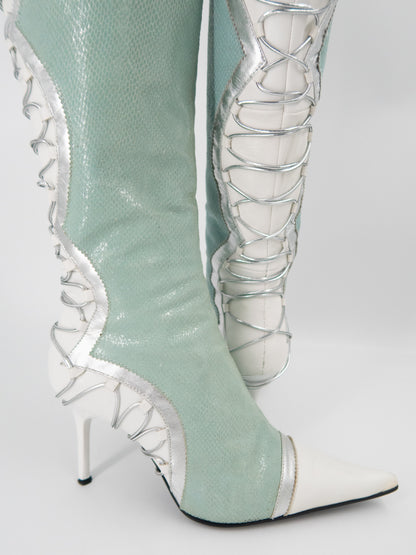 + Vintage mint boots +