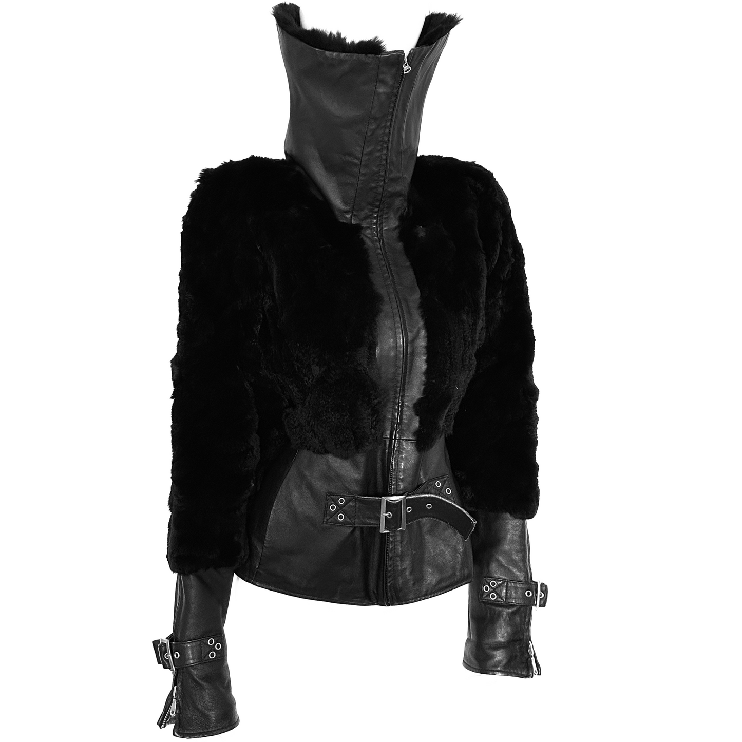 + Leather Fur jacket +