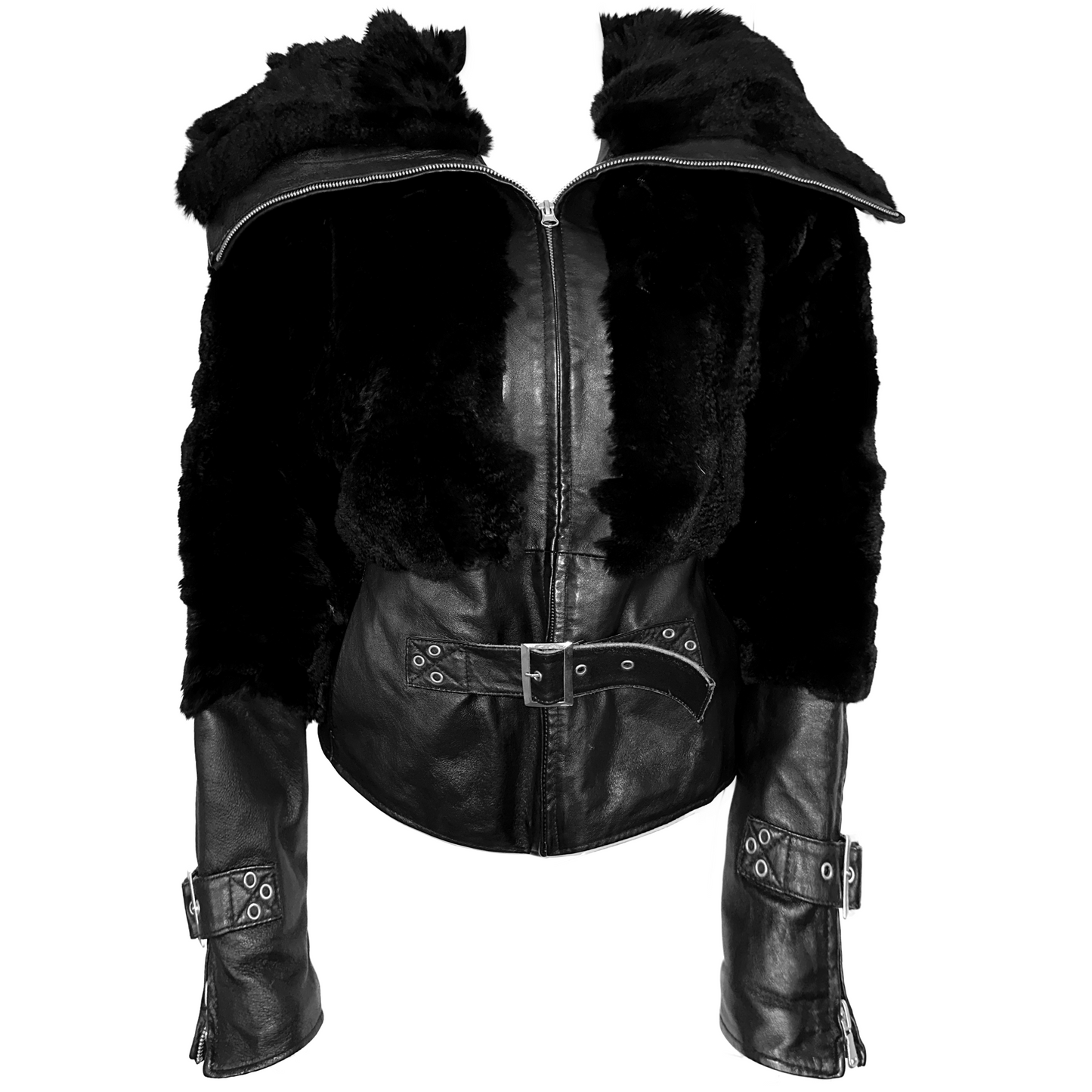 + Leather Fur jacket +