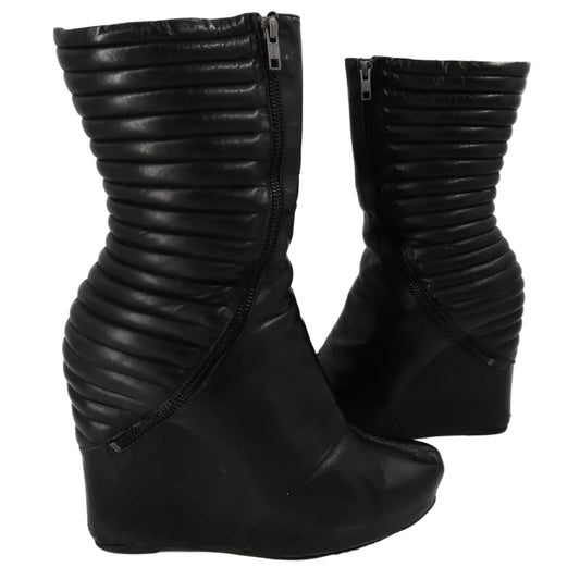 + Vintage Leather Wedge Boots +