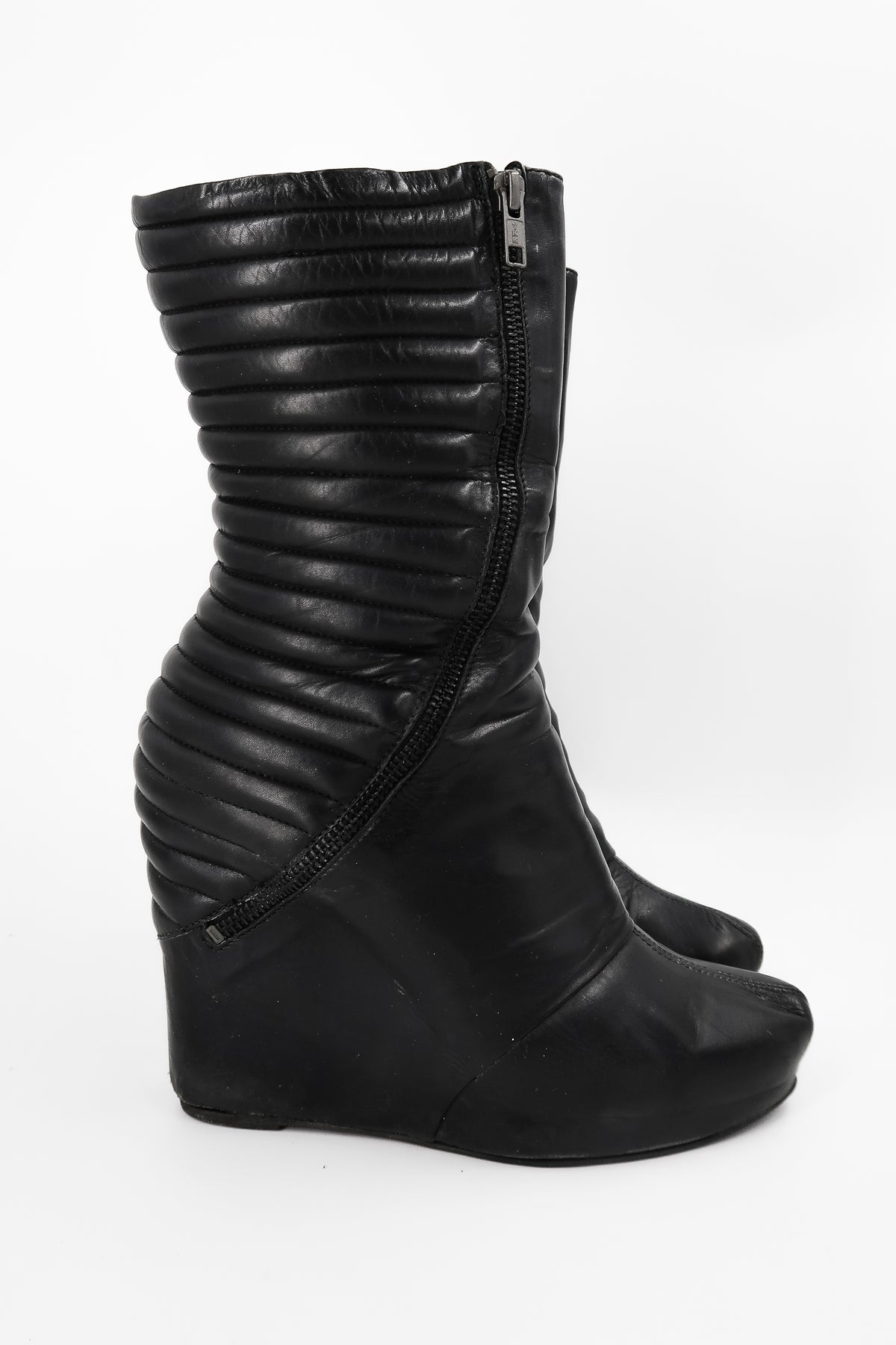 + Vintage Leather Wedge Boots +