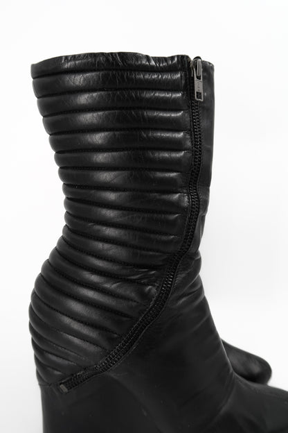 + Vintage Leather Wedge Boots +