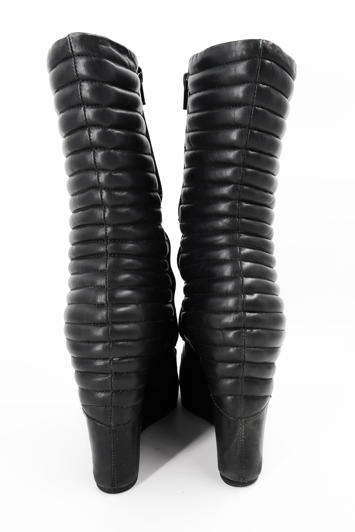 + Vintage Leather Wedge Boots +