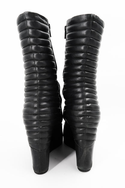 + Vintage Leather Wedge Boots +