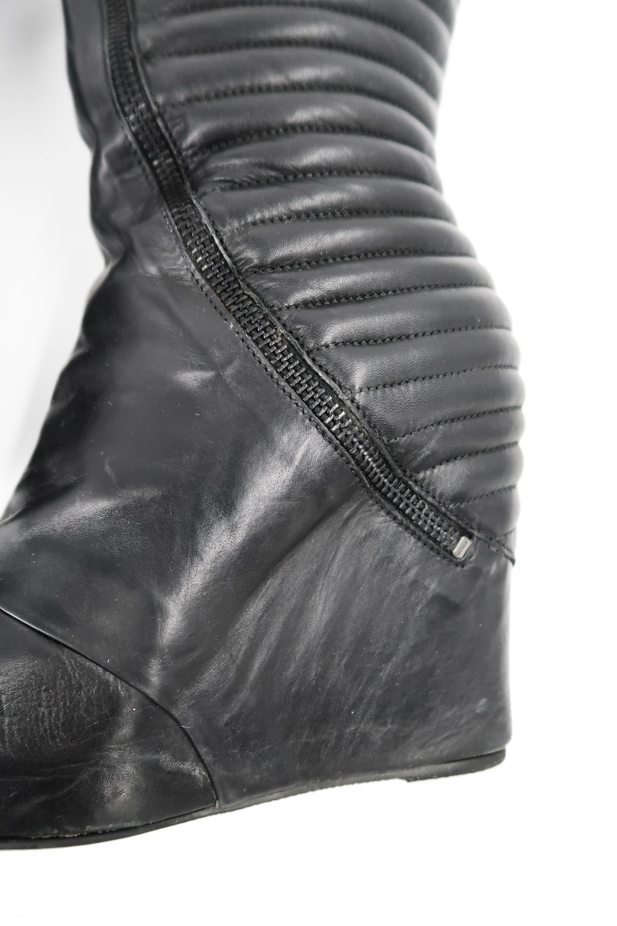 + Vintage Leather Wedge Boots +