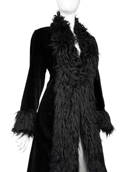 + Long velvet gothic coat +