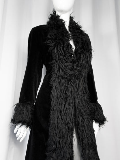 + Long velvet gothic coat +