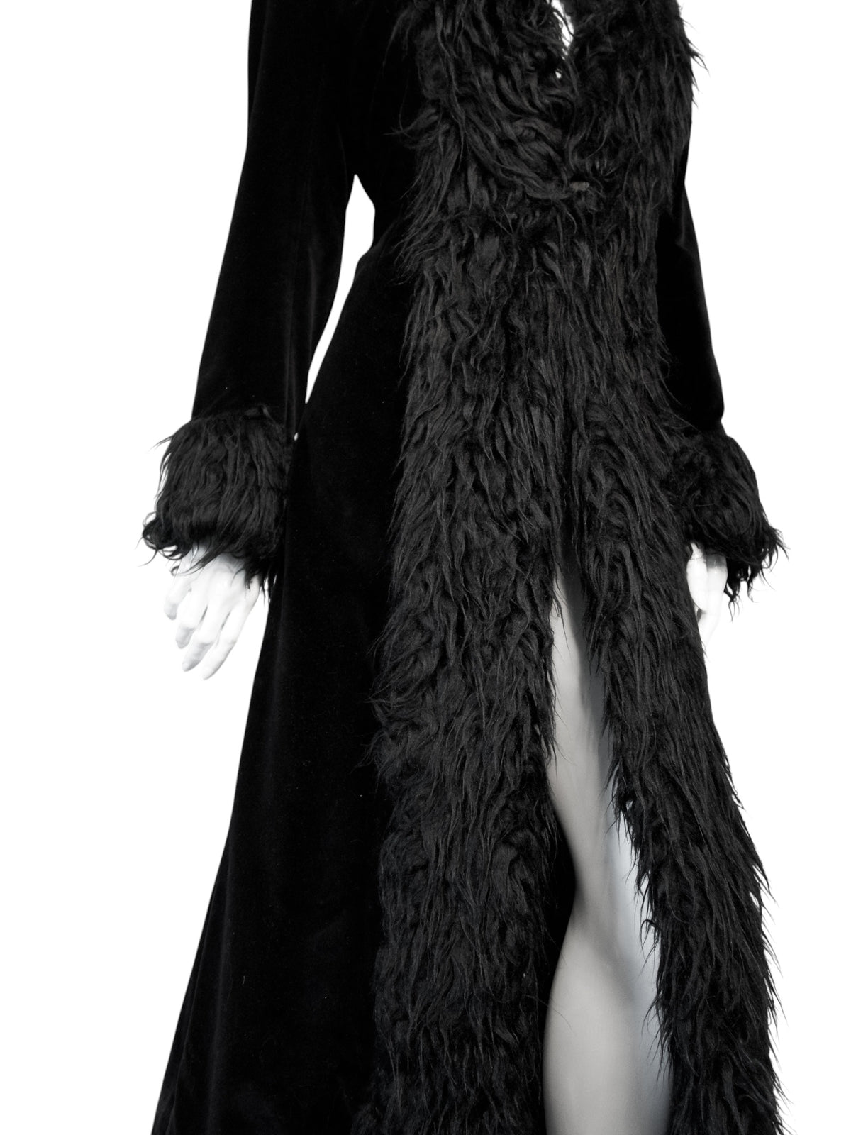 + Long velvet gothic coat +