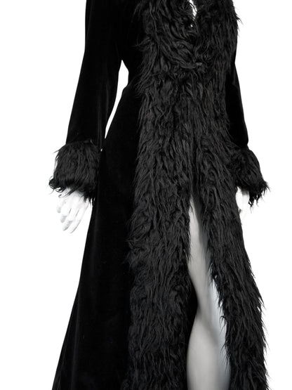 + Long velvet gothic coat +