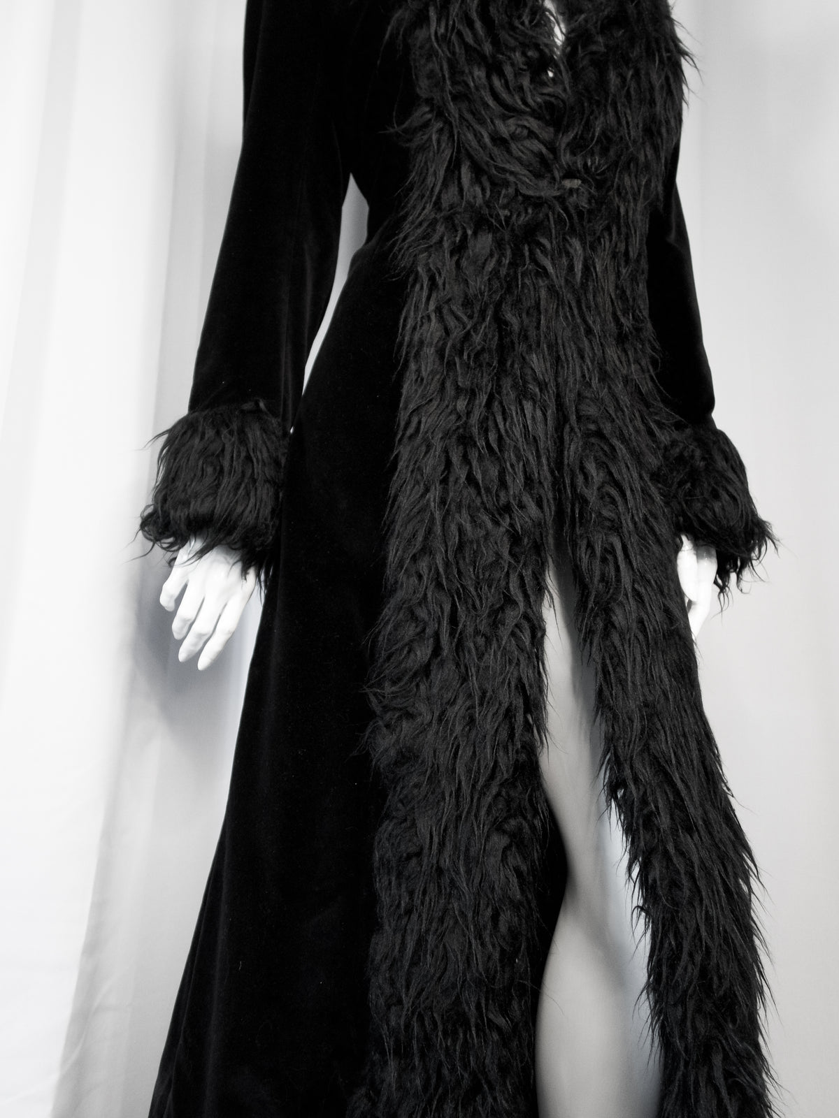 + Long velvet gothic coat +