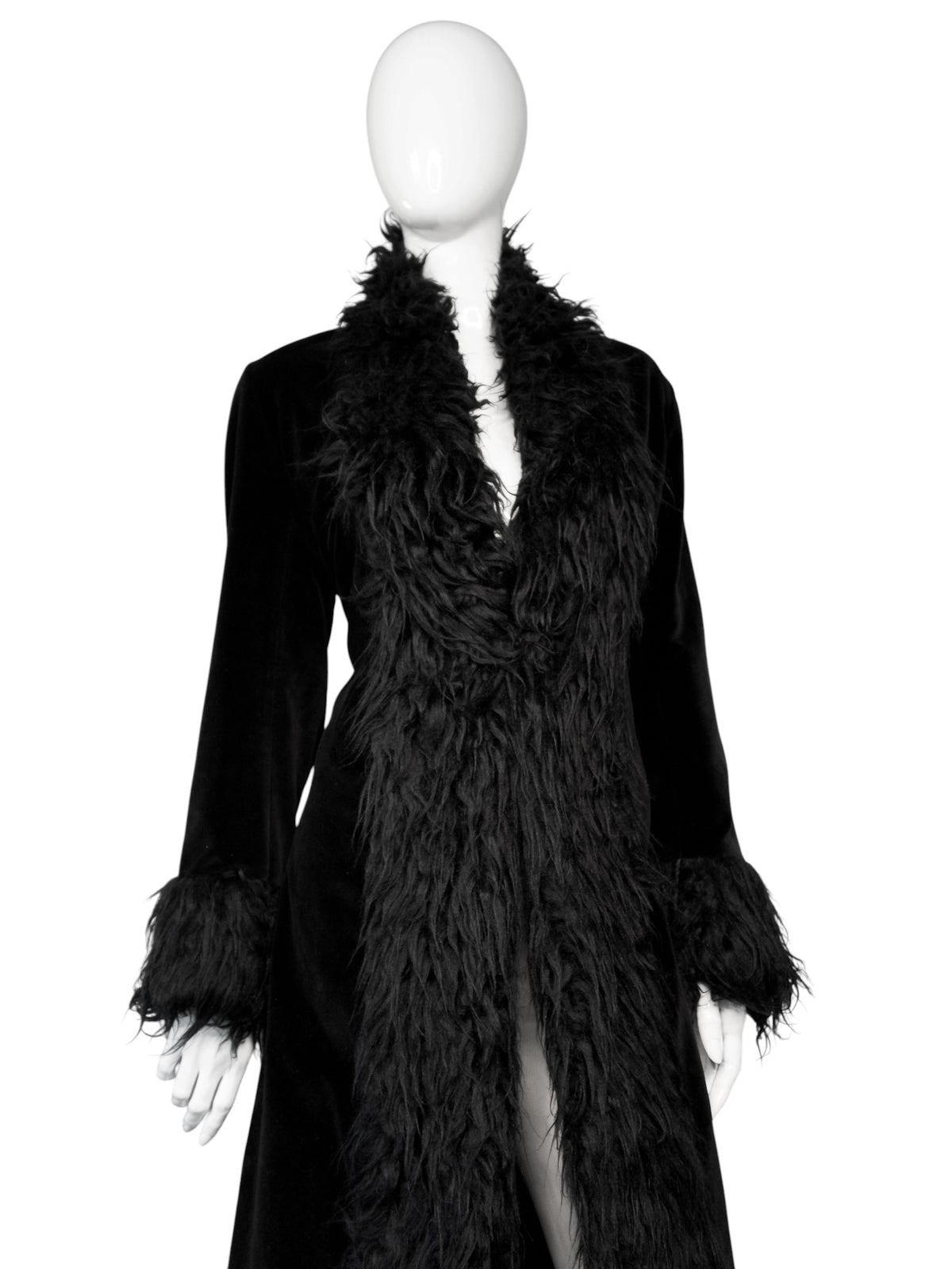 + Long velvet gothic coat +