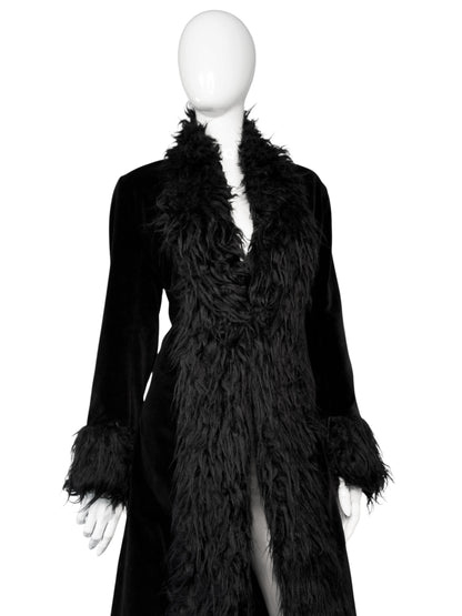 + Long velvet gothic coat +