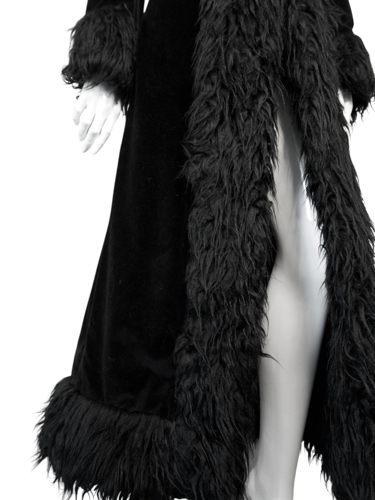 + Long velvet gothic coat +