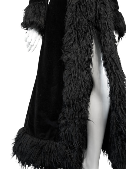 + Long velvet gothic coat +