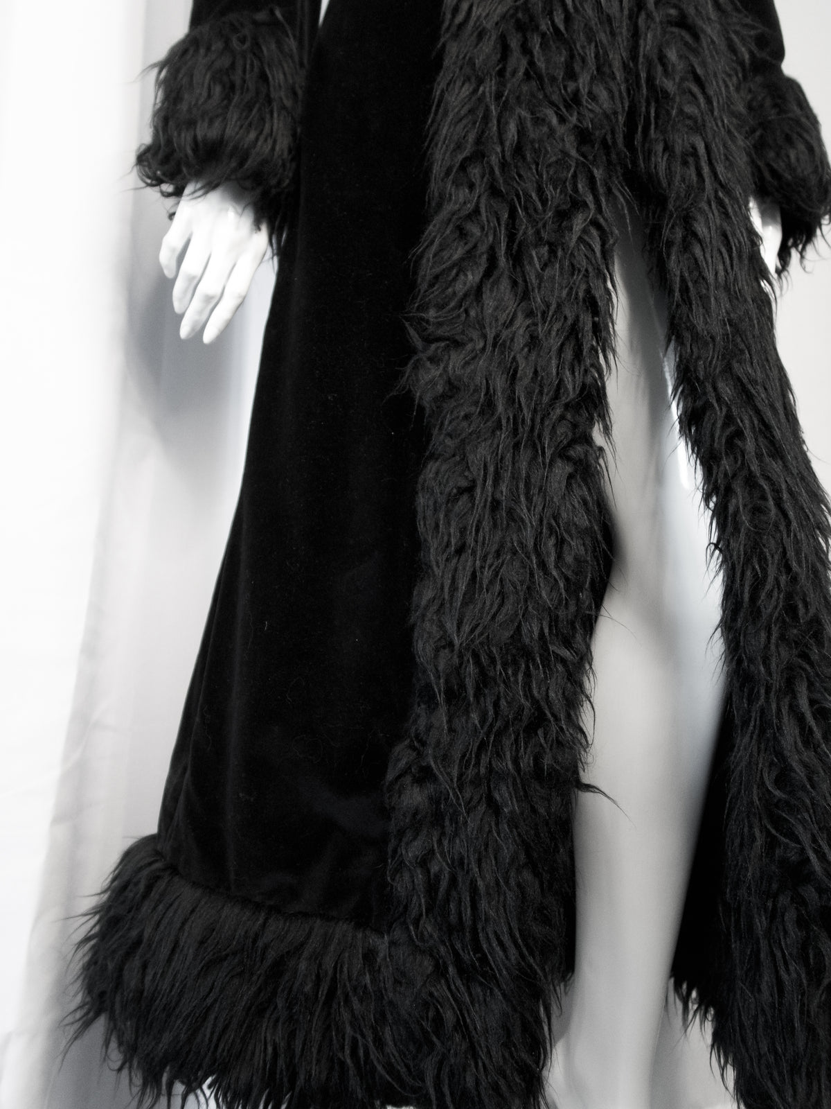 + Long velvet gothic coat +